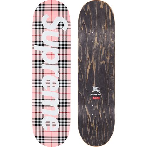 supreme burberry skateboard|supreme burberry skateboard set.